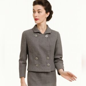 💼📂Vintage Searle houndstooth skirt set 8‎
